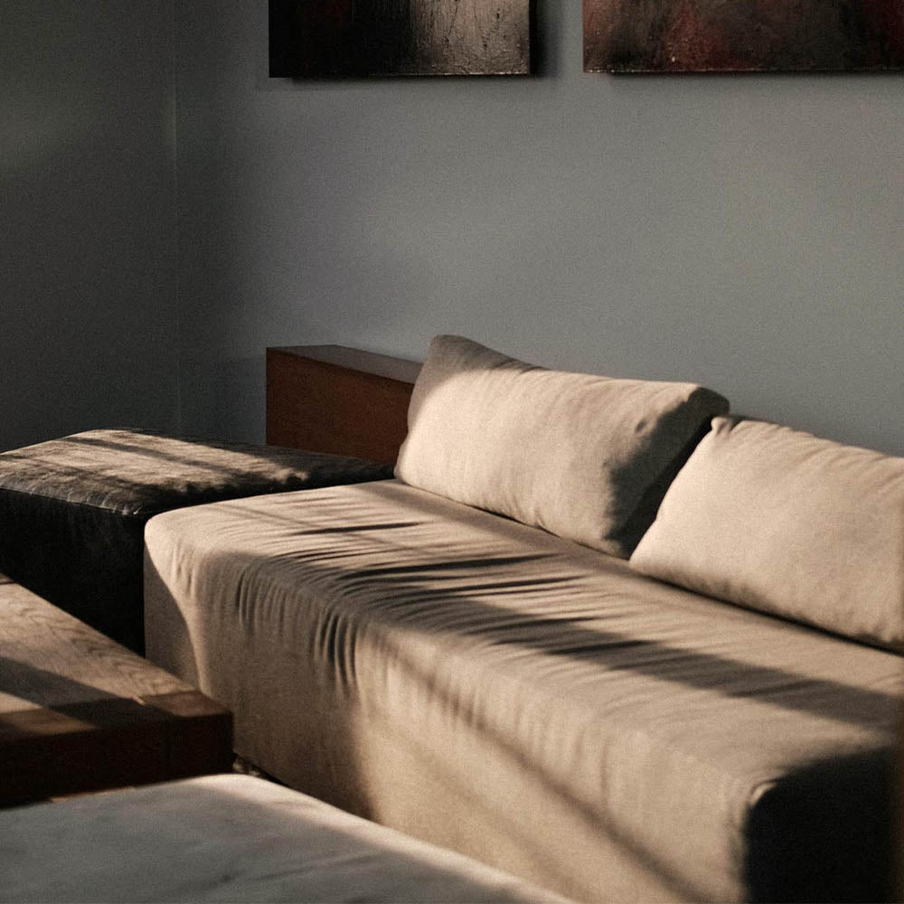 Refined interior using inherited furnishings during estate consolidation